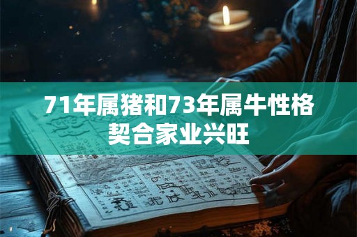 71年属猪和73年属牛性格契合家业兴旺 71年属猪和73年属牛性格契合家业兴旺