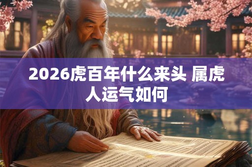 2026虎百年什么来头 属虎人运气如何