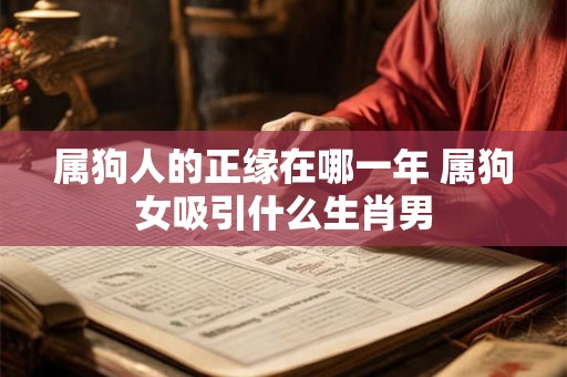 属狗人的正缘在哪一年 属狗女吸引什么生肖男