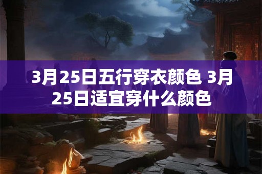 3月25日五行穿衣颜色 3月25日适宜穿什么颜色