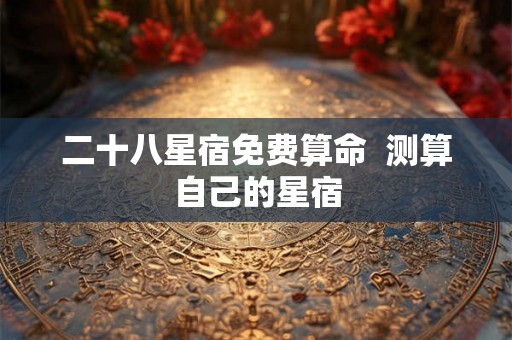 二十八星宿免费算命  测算自己的星宿