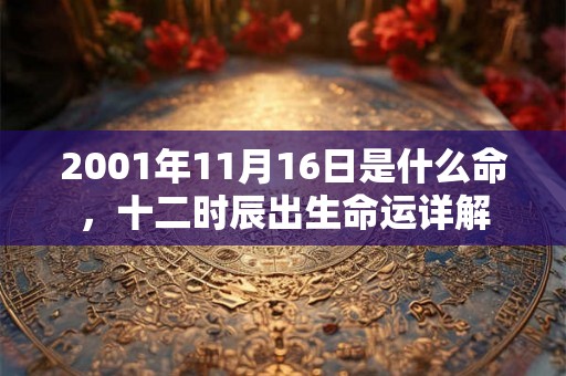 2001年11月16日是什么命，十二时辰出生命运详解