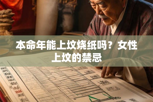 本命年能上坟烧纸吗？女性上坟的禁忌