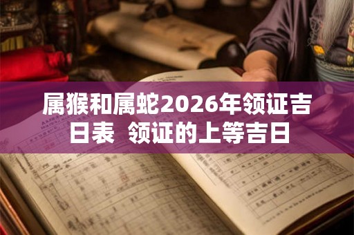 属猴和属蛇2026年领证吉日表  领证的上等吉日