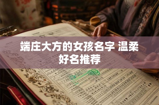 端庄大方的女孩名字 温柔好名推荐