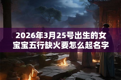 2026年3月25号出生的女宝宝五行缺火要怎么起名字
