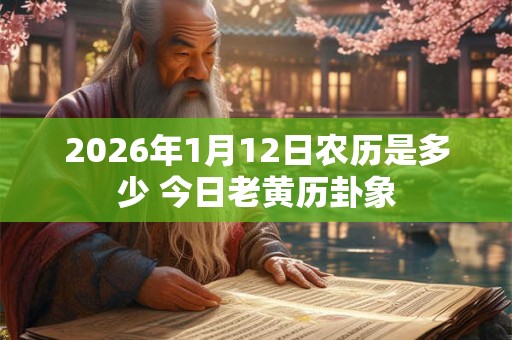2026年1月12日农历是多少 今日老黄历卦象