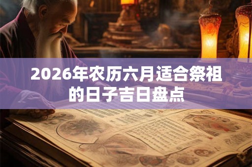 2026年农历六月适合祭祖的日子吉日盘点