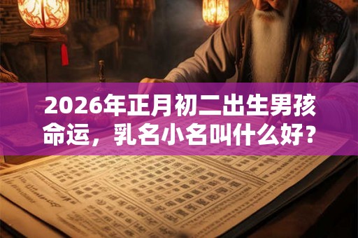 2026年正月初二出生男孩命运，乳名小名叫什么好？