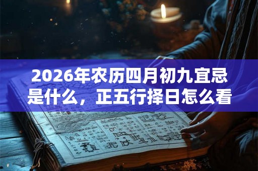 2026年农历四月初九宜忌是什么，正五行择日怎么看？