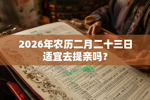 2026年农历二月二十三日适宜去提亲吗? 2026年农历二月二十三日适宜去提亲吗?