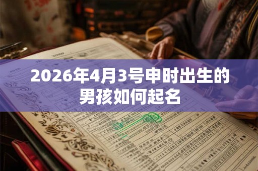 2026年4月3号申时出生的男孩如何起名