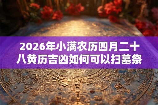 2026年小满农历四月二十八黄历吉凶如何可以扫墓祭祖吗? 2026年小满农历四月二十八黄历吉凶如何可以扫墓祭祖吗?