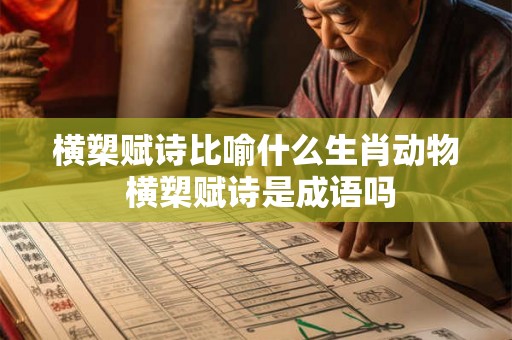 横槊赋诗比喻什么生肖动物 横槊赋诗是成语吗