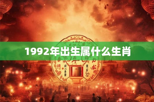 1992年出生属什么生肖