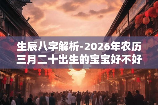 生辰八字解析-2026年农历三月二十出生的宝宝好不好