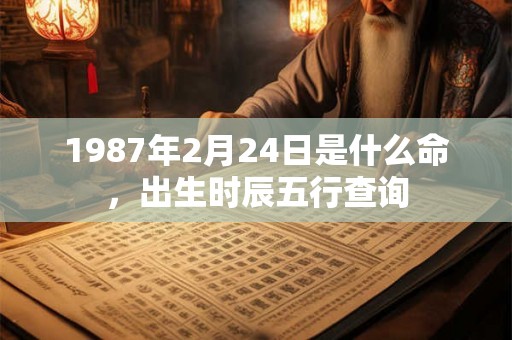 1987年2月24日是什么命，出生时辰五行查询