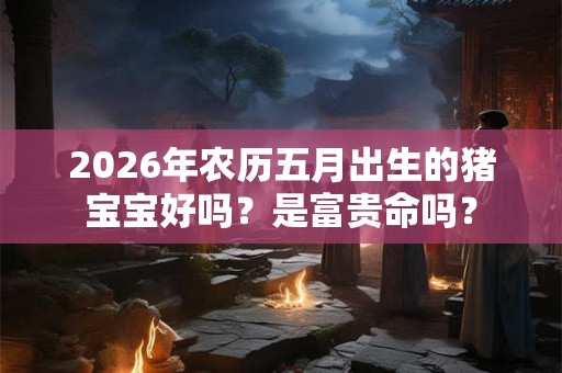 2026年农历五月出生的猪宝宝好吗？是富贵命吗？