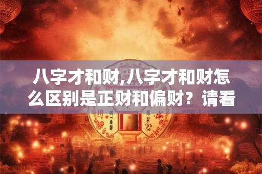 八字才和财,八字才和财怎么区别是正财和偏财?请看排盘 八字才和财,八字才和财怎么区别是正财和偏财?请看排盘