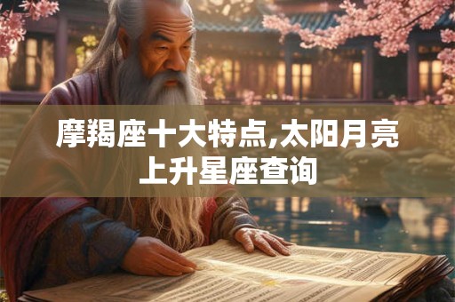 摩羯座十大特点,太阳月亮上升星座查询 摩羯座十大特点,太阳月亮上升星座查询