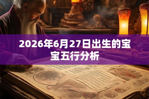 2026年6月27日出生的宝宝五行分析