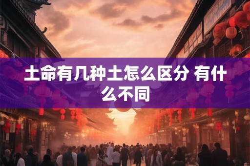 土命有几种土怎么区分 有什么不同