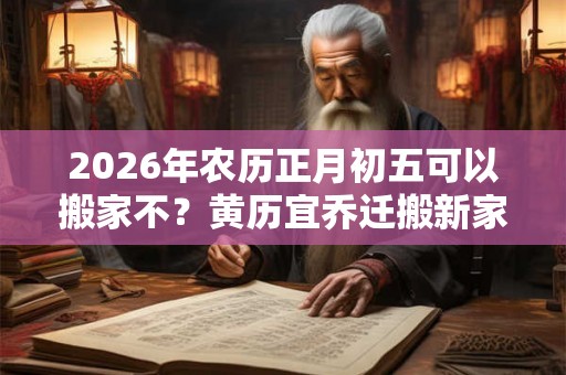 2026年农历正月初五可以搬家不？黄历宜乔迁搬新家吗？
