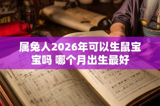 属兔人2026年可以生鼠宝宝吗 哪个月出生最好