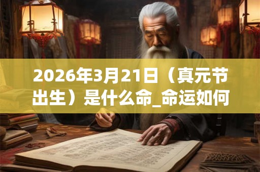 2026年3月21日（真元节出生）是什么命_命运如何