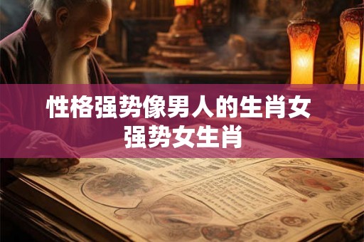 性格强势像男人的生肖女 强势女生肖