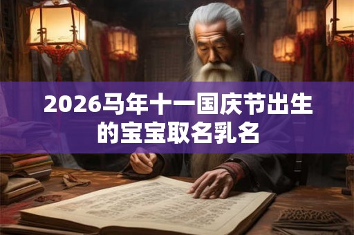 2026马年十一国庆节出生的宝宝取名乳名