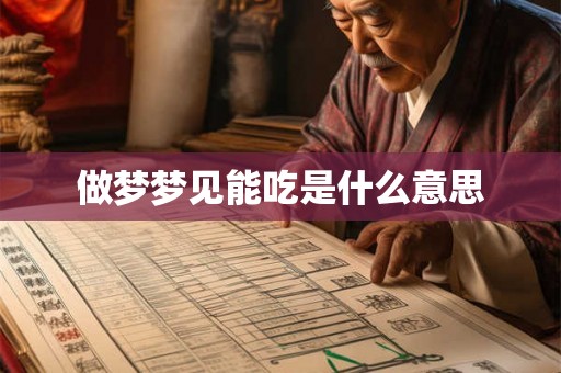 做梦梦见能吃是什么意思