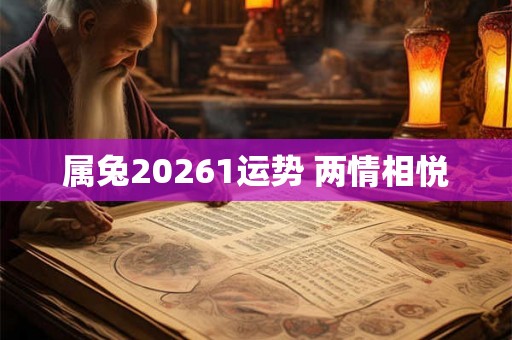 属兔20261运势 两情相悦