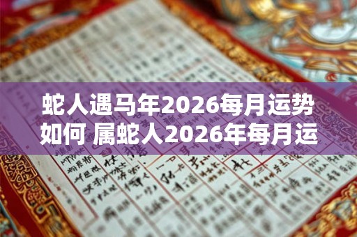 蛇人遇马年2026每月运势如何 属蛇人2026年每月运势 蛇人遇马年2026每月运势如何 属蛇人2026年每月运势
