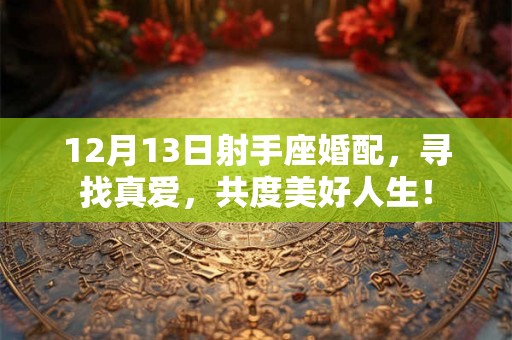12月13日射手座婚配，寻找真爱，共度美好人生！