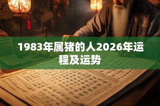 1983年属猪的人2026年运程及运势