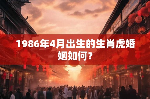 1986年4月出生的生肖虎婚姻如何？