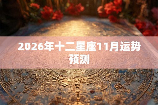 2026年十二星座11月运势预测