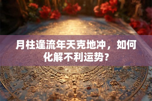 月柱逢流年天克地冲，如何化解不利运势？