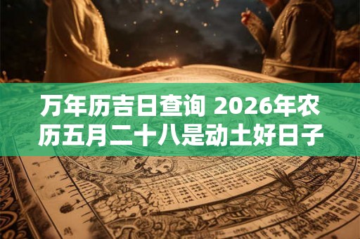 万年历吉日查询 2026年农历五月二十八是动土好日子吗