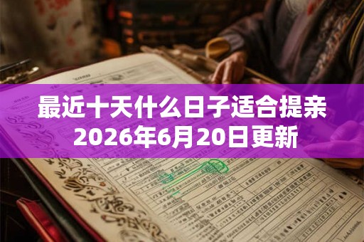 最近十天什么日子适合提亲 2026年6月20日更新