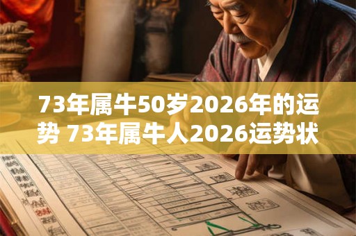 73年属牛50岁2026年的运势 73年属牛人2026运势状况 73年属牛50岁2026年的运势 73年属牛人2026运势状况