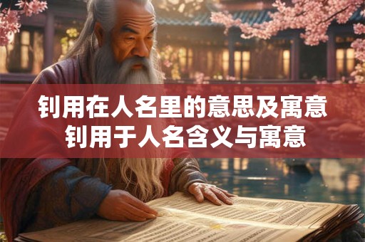 钊用在人名里的意思及寓意 钊用于人名含义与寓意