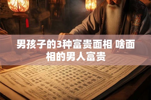 男孩子的3种富贵面相 啥面相的男人富贵 男孩子的3种富贵面相 啥面相的男人富贵