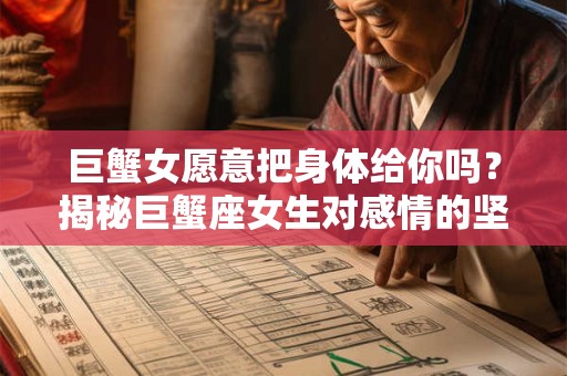 巨蟹女愿意把身体给你吗？揭秘巨蟹座女生对感情的坚持和期待