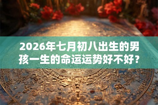 2026年七月初八出生的男孩一生的命运运势好不好？