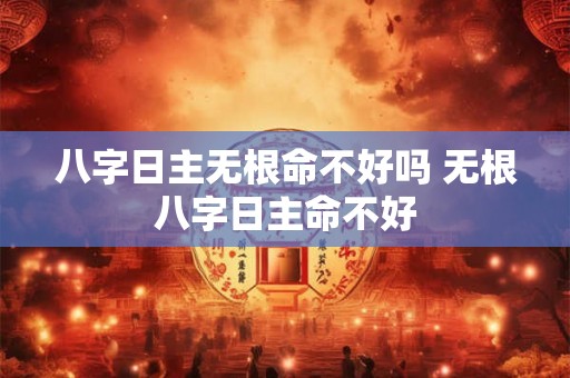 八字日主无根命不好吗 无根八字日主命不好