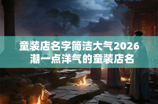 童装店名字简洁大气2026  潮一点洋气的童装店名
