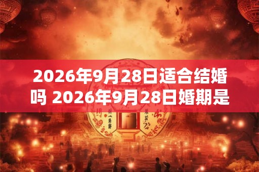 2026年9月28日适合结婚吗 2026年9月28日婚期是否吉利 2026年9月28日适合结婚吗 2026年9月28日婚期是否吉利