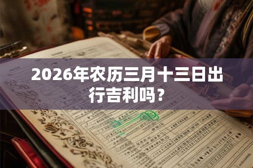 2026年农历三月十三日出行吉利吗？